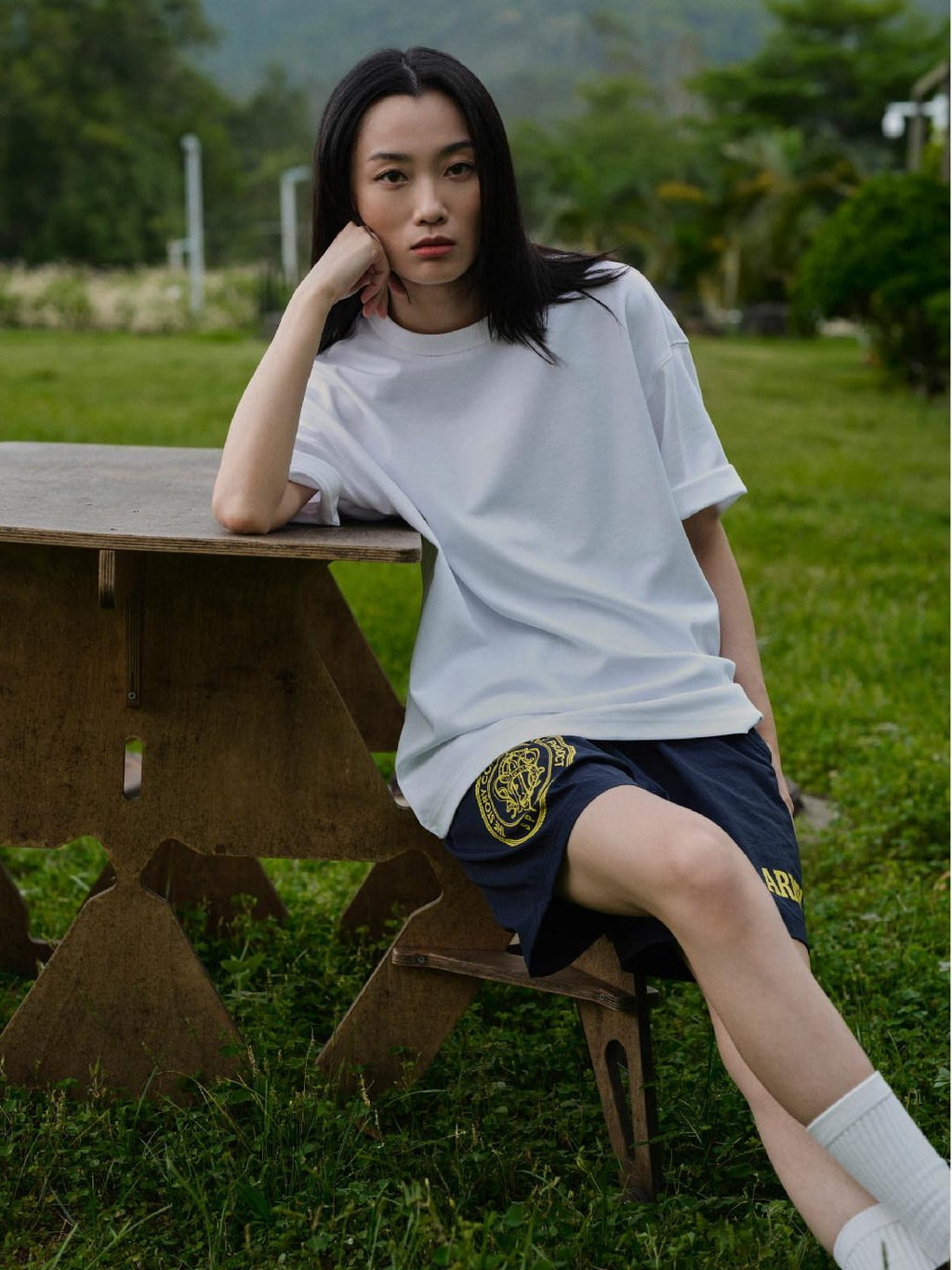 SUPERTOFU Cool Long Staple Cotton Loose Crewneck Unisex Daily Short Sleeve T-Shirts