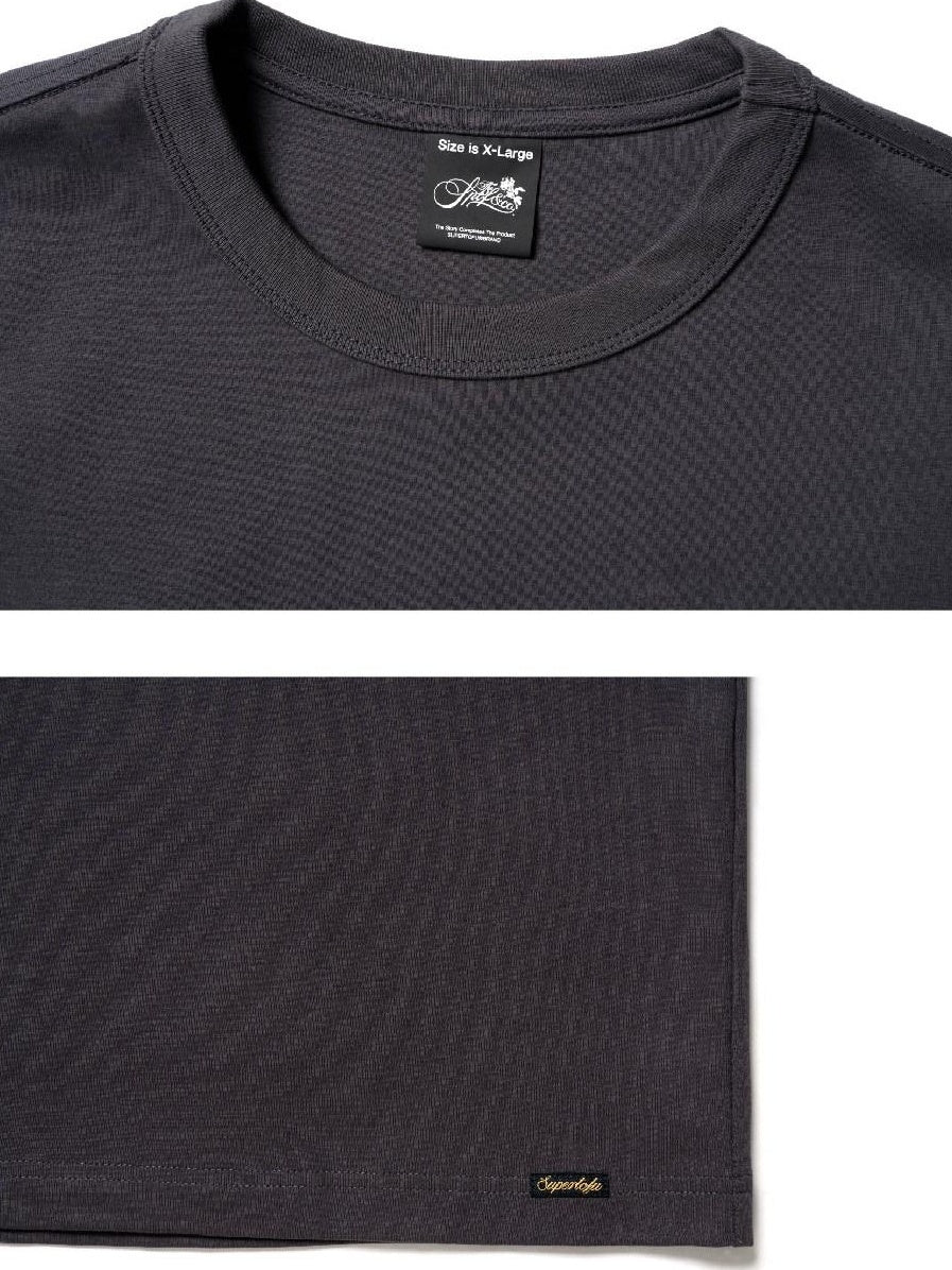SUPERTOFU Cool Long Staple Cotton Loose Crewneck Unisex Daily Short Sleeve T-Shirts