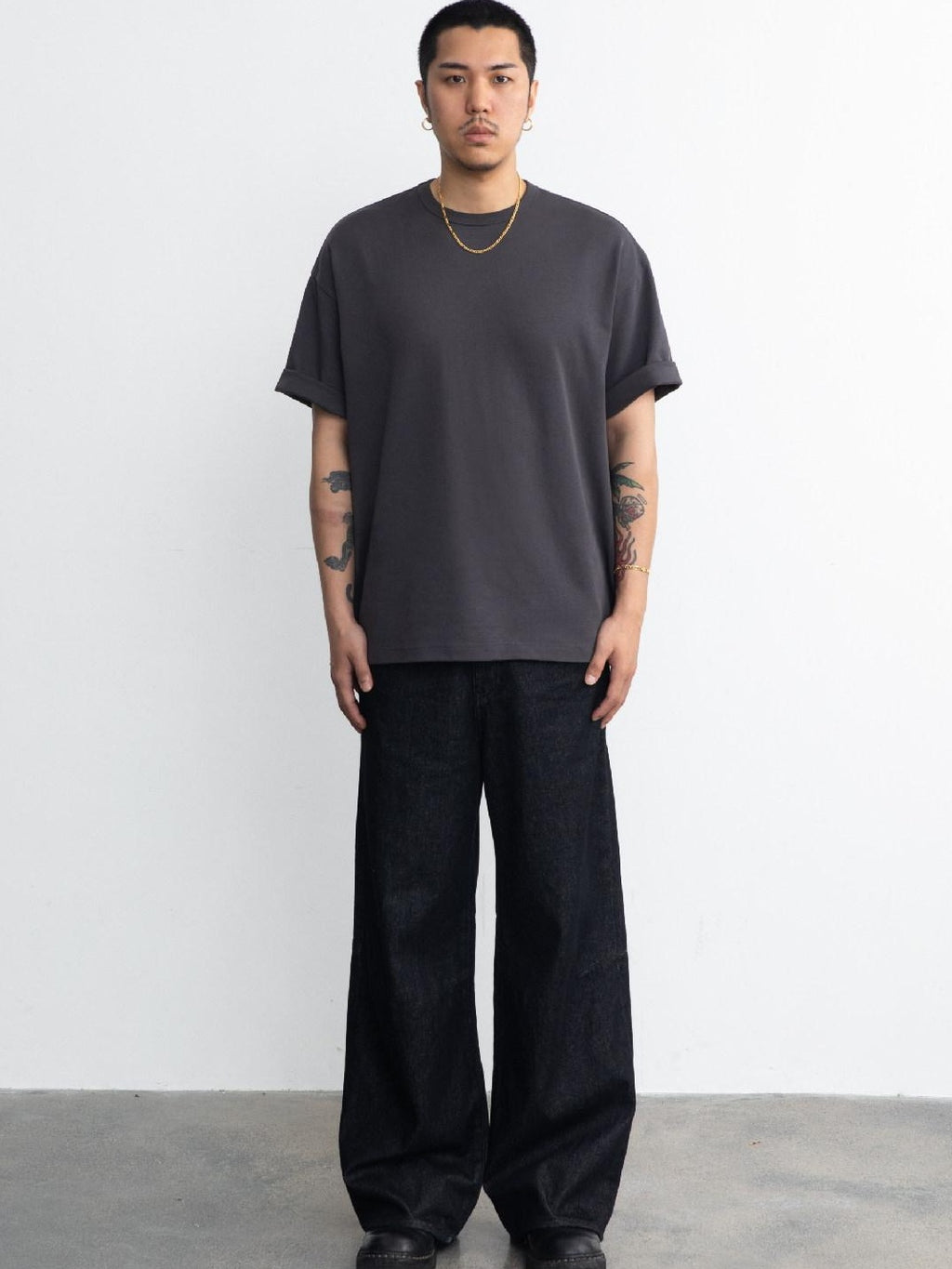SUPERTOFU Cool Long Staple Cotton Loose Crewneck Unisex Daily Short Sleeve T-Shirts