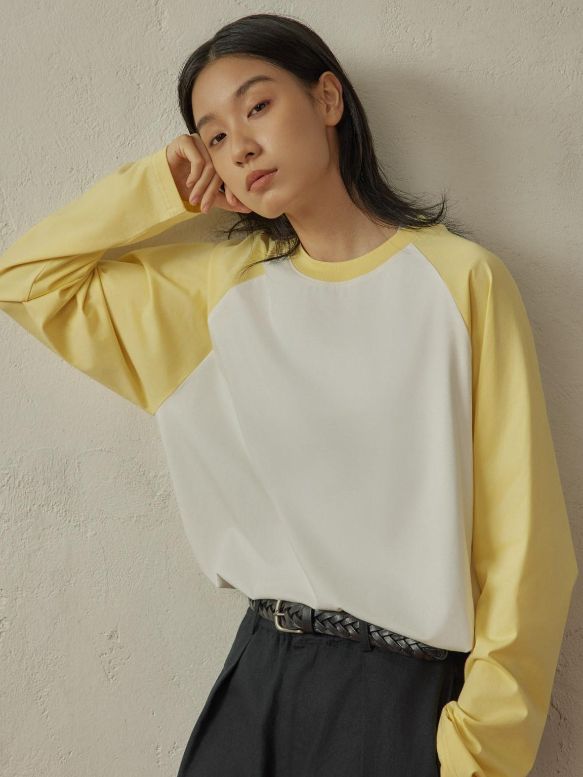 SUPERTOFU Cooling Uv Patchwork Loose Fit Unisex Logo Cotton Blend Long Sleeve T-Shirts
