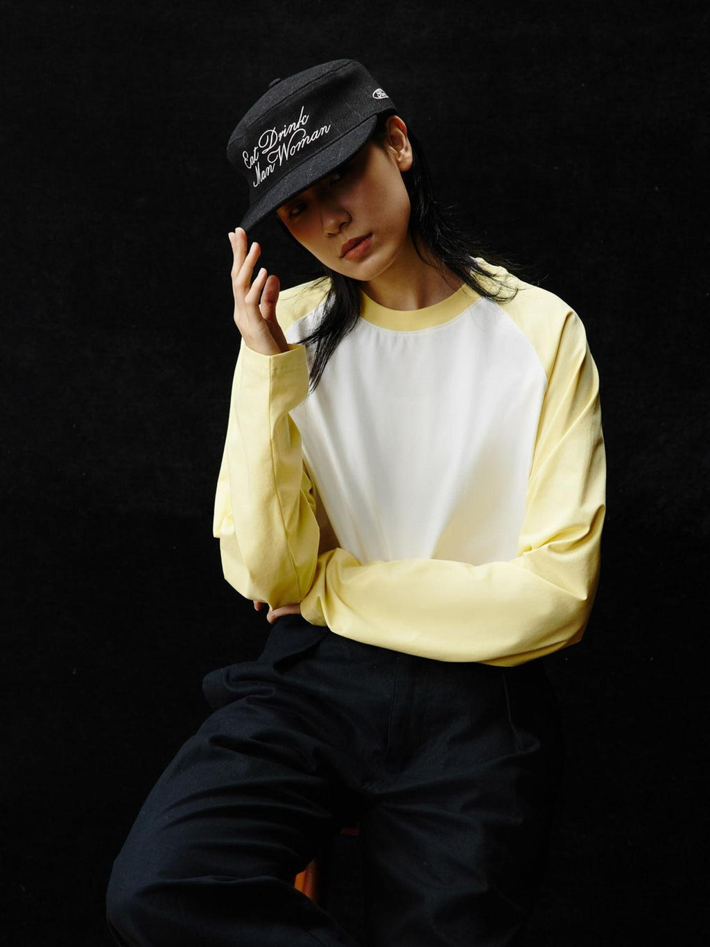 SUPERTOFU Cooling Uv Patchwork Loose Fit Unisex Logo Cotton Blend Long Sleeve T-Shirts