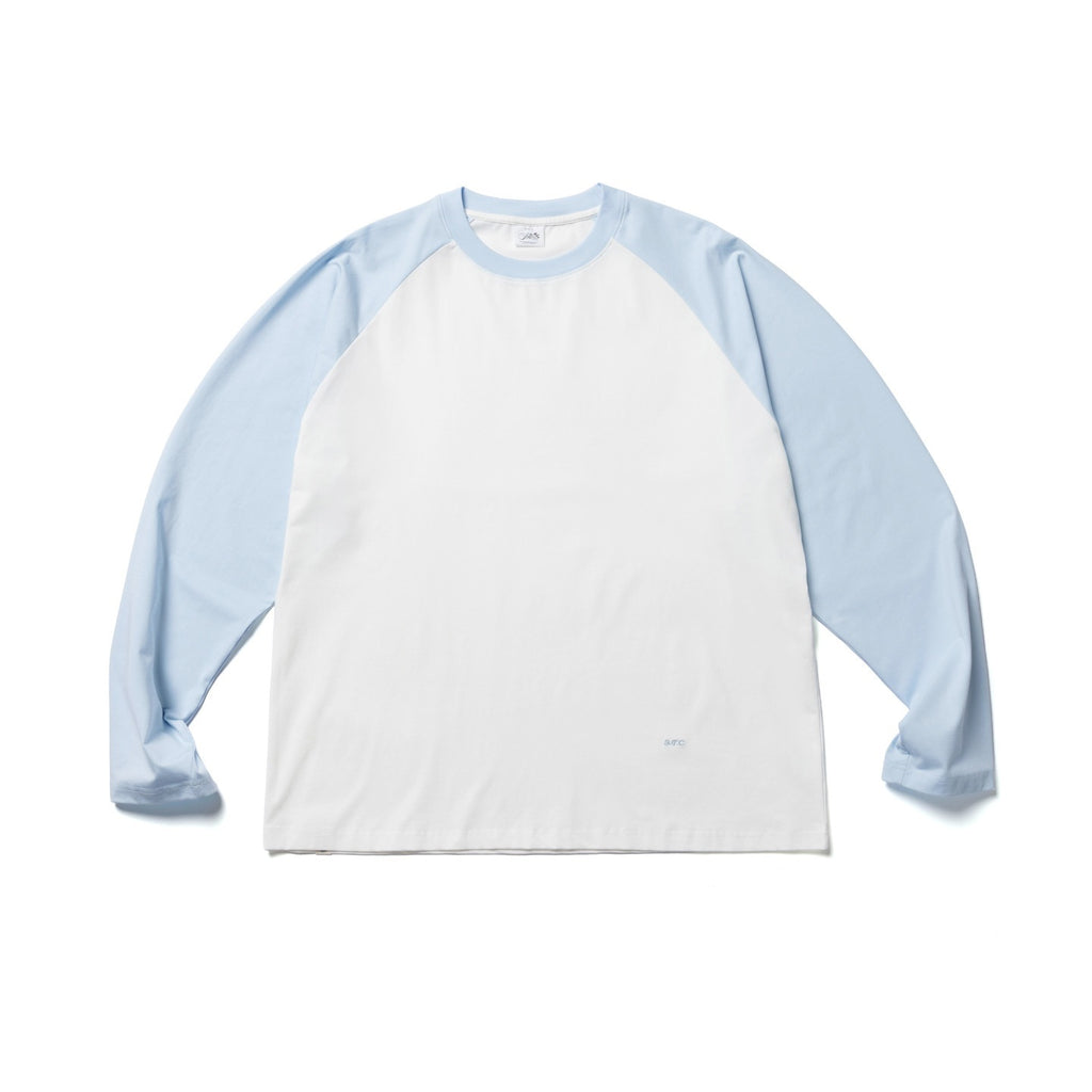 SUPERTOFU Cooling Uv Patchwork Loose Fit Unisex Logo Cotton Blend Long Sleeve T-Shirts