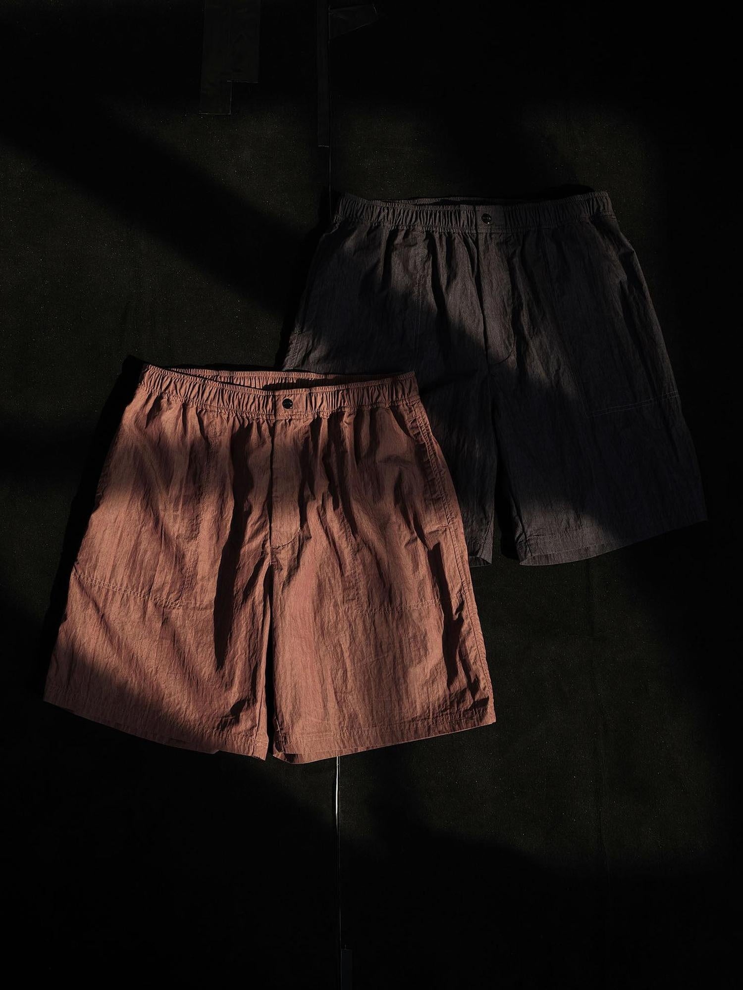 SUPERTOFU Cotton Blend Loose Fit Elastic Waist Japanese Vintage Sport Short Trousers