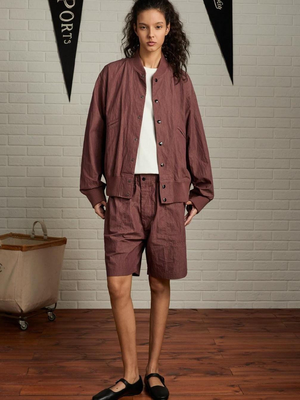 SUPERTOFU Cotton Nylon Blend Vintage Relaxed Elastic Hem Unisex Utility Jackets
