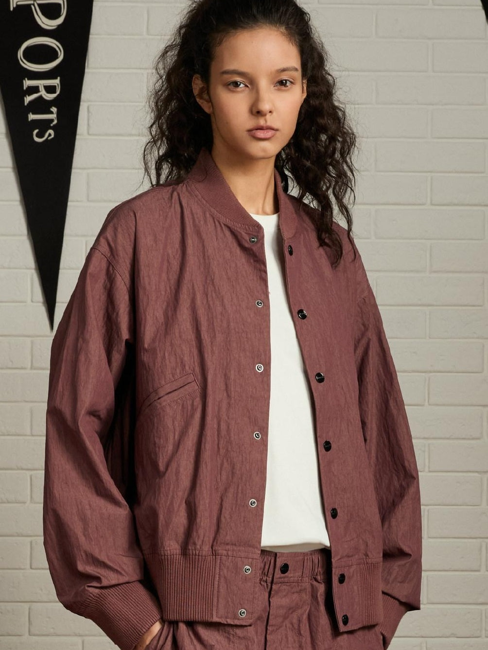 SUPERTOFU Cotton Nylon Blend Vintage Relaxed Elastic Hem Unisex Utility Jackets