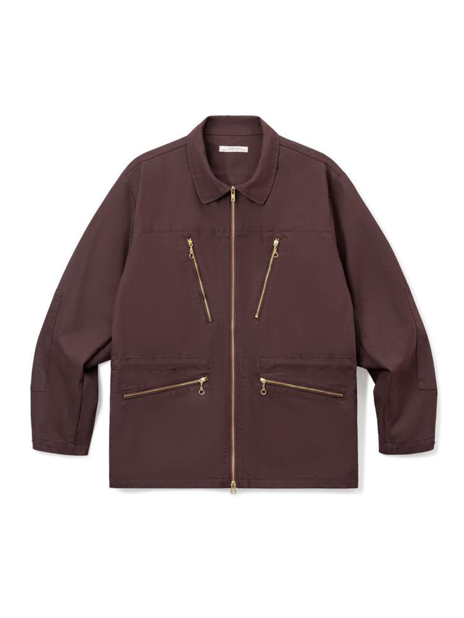SUPERTOFU Cotton Nylon Cinched Waist Vintage Midlength Zip Pockets Unisex Utility Jackets