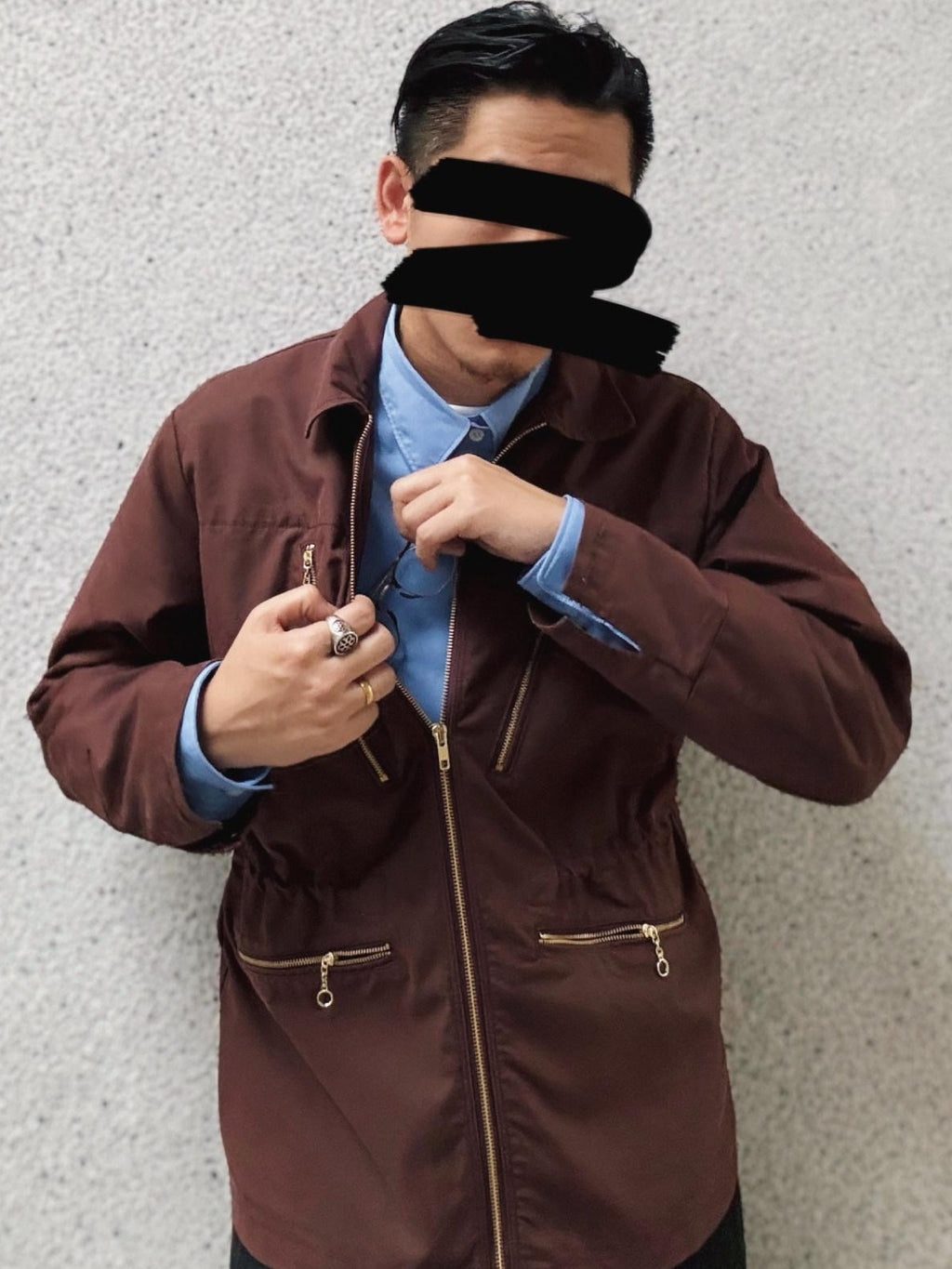 SUPERTOFU Cotton Nylon Cinched Waist Vintage Midlength Zip Pockets Unisex Utility Jackets