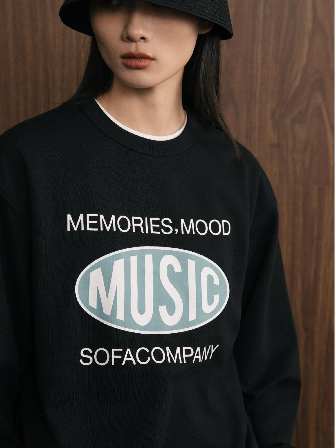 SUPERTOFU Cotton Oversized Music Rock Graphic Round Neck Unisex Long Sleeve T-Shirts