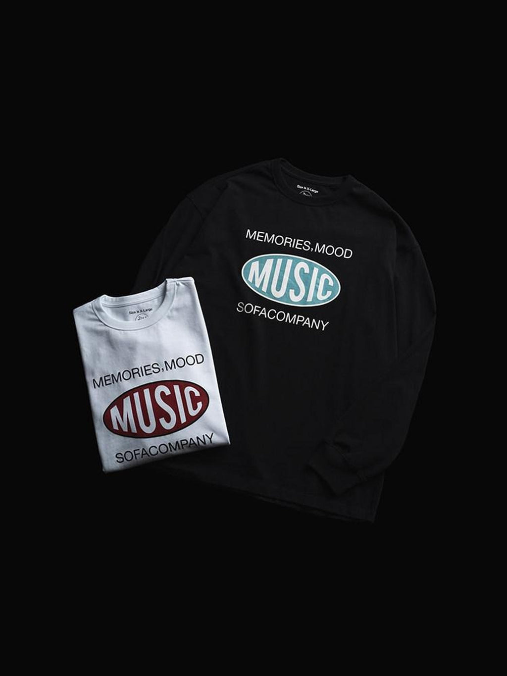 SUPERTOFU Cotton Oversized Music Rock Graphic Round Neck Unisex Long Sleeve T-Shirts
