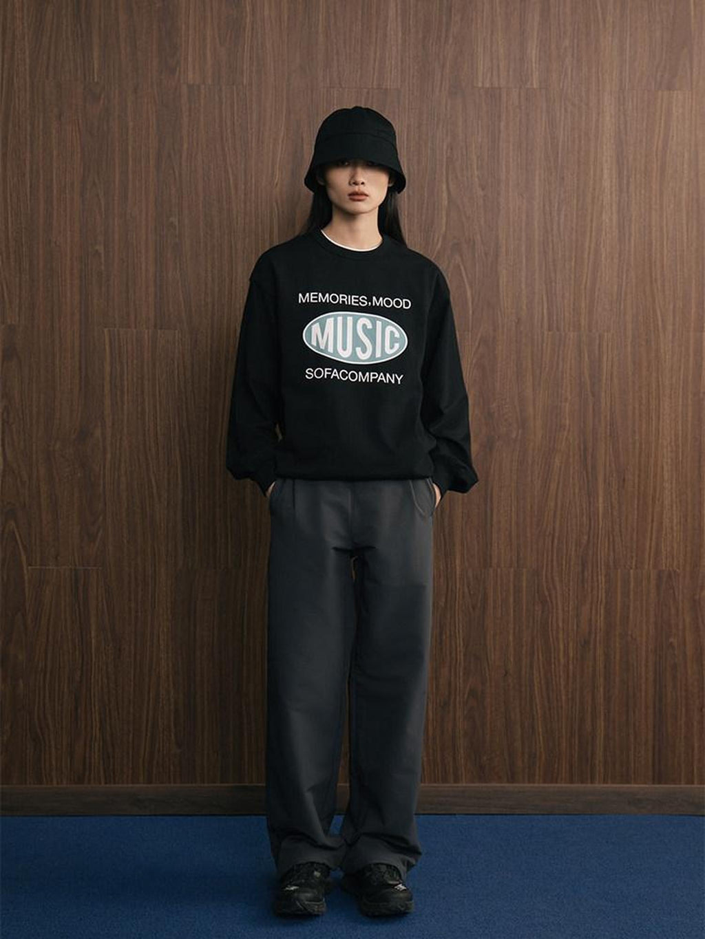 SUPERTOFU Cotton Oversized Music Rock Graphic Round Neck Unisex Long Sleeve T-Shirts