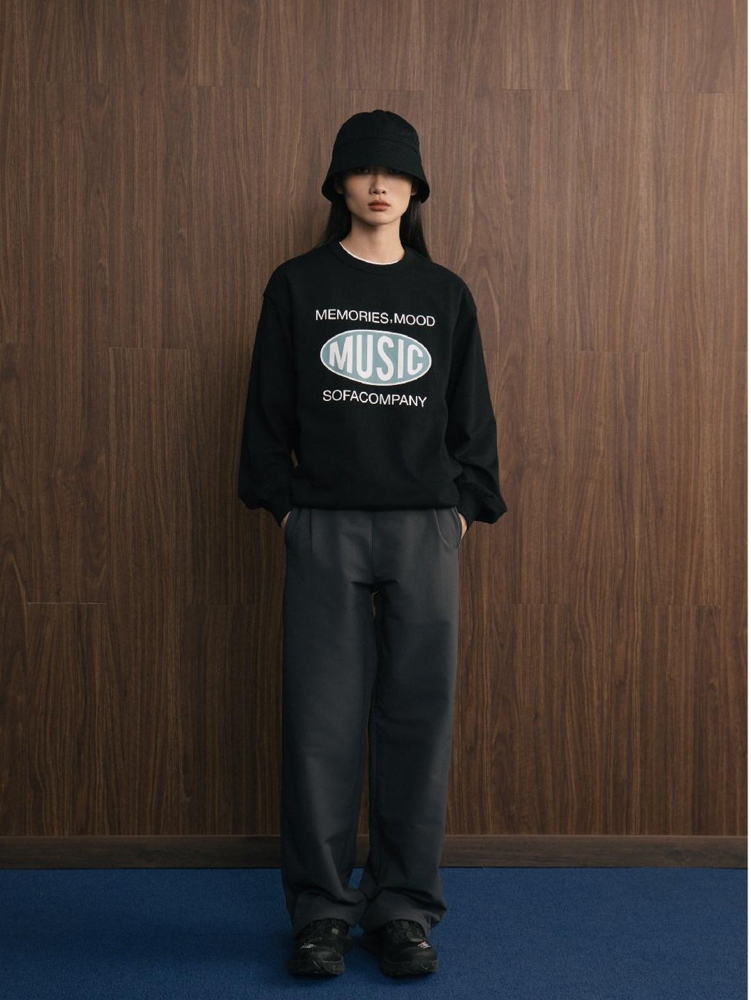 SUPERTOFU Cotton Oversized Music Rock Graphic Round Neck Unisex Long Sleeve T-Shirts