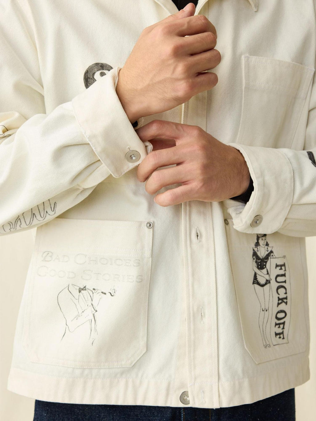 SUPERTOFU Cotton Vintage Shirt Collar Long Sleeve Unisex Everyday Utility Jackets