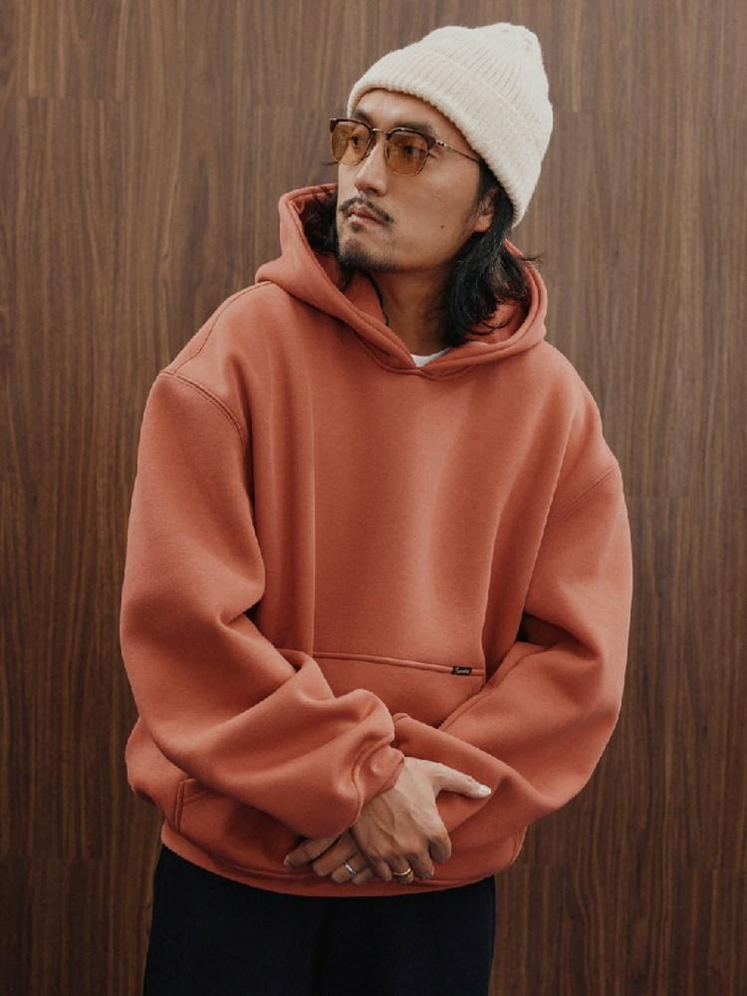 SUPERTOFU Cozy Pullover Trendy Youth Regular Fit Hooded Solid Color Hoodies