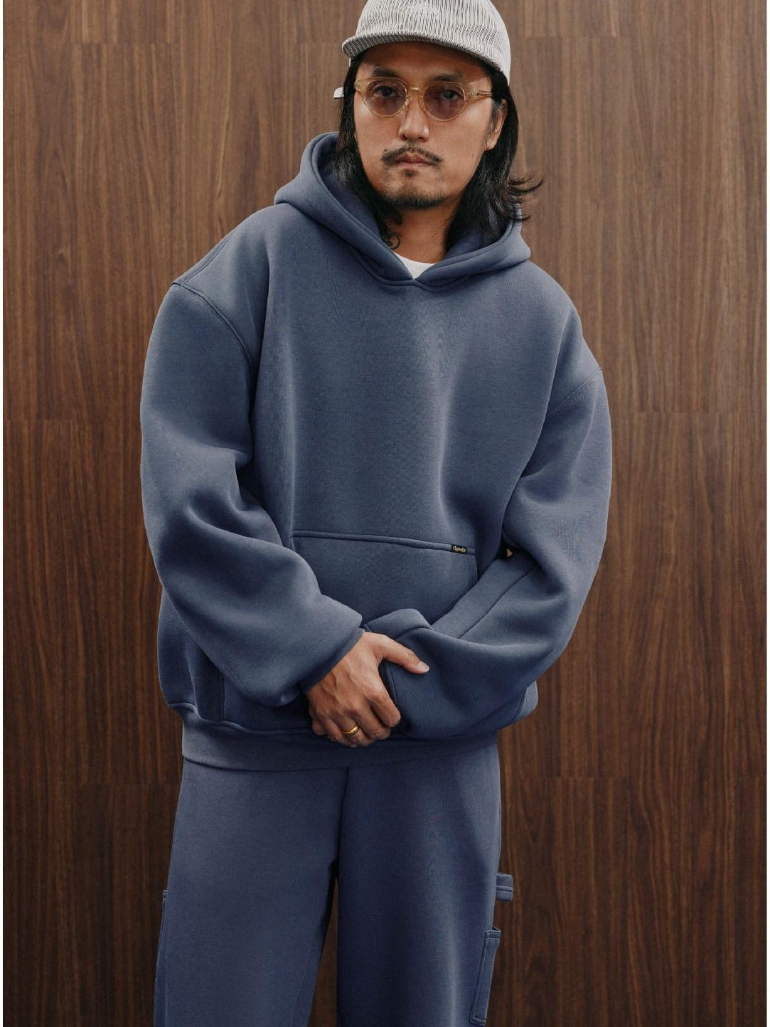 SUPERTOFU Cozy Pullover Trendy Youth Regular Fit Hooded Solid Color Hoodies