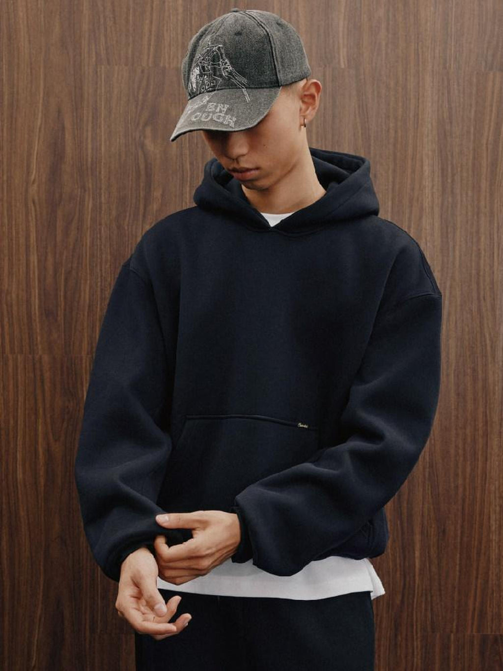 SUPERTOFU Cozy Pullover Trendy Youth Regular Fit Hooded Solid Color Hoodies