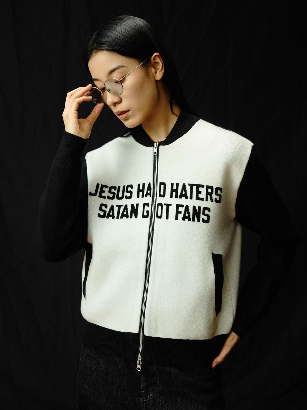 SUPERTOFU Cozy Warm Colorblock Baseball Collar Cardigan Cotton Blend Unisex Casual Jackets