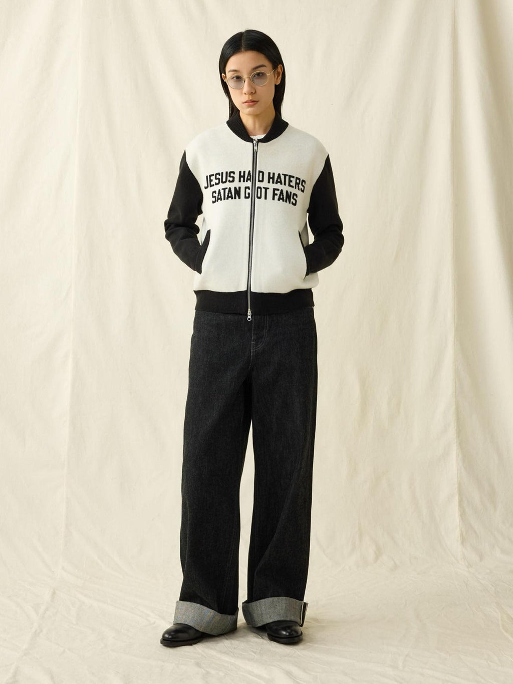 SUPERTOFU Cozy Warm Colorblock Baseball Collar Cardigan Cotton Blend Unisex Casual Jackets