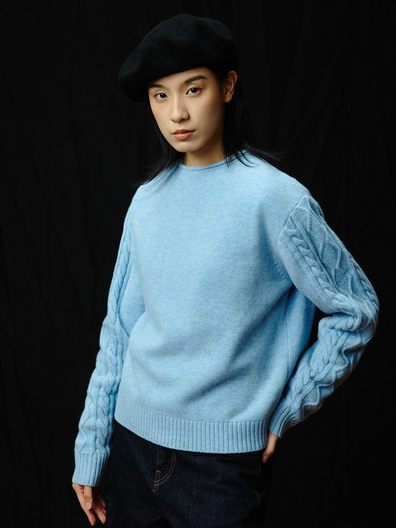 SUPERTOFU Cozy Warm Oversized Rib Knit Unisex Everyday 80 Percent Wool Blend Sweaters