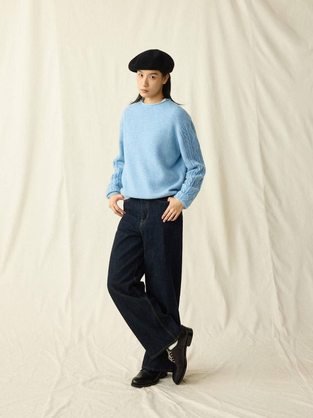 SUPERTOFU Cozy Warm Oversized Rib Knit Unisex Everyday 80 Percent Wool Blend Sweaters