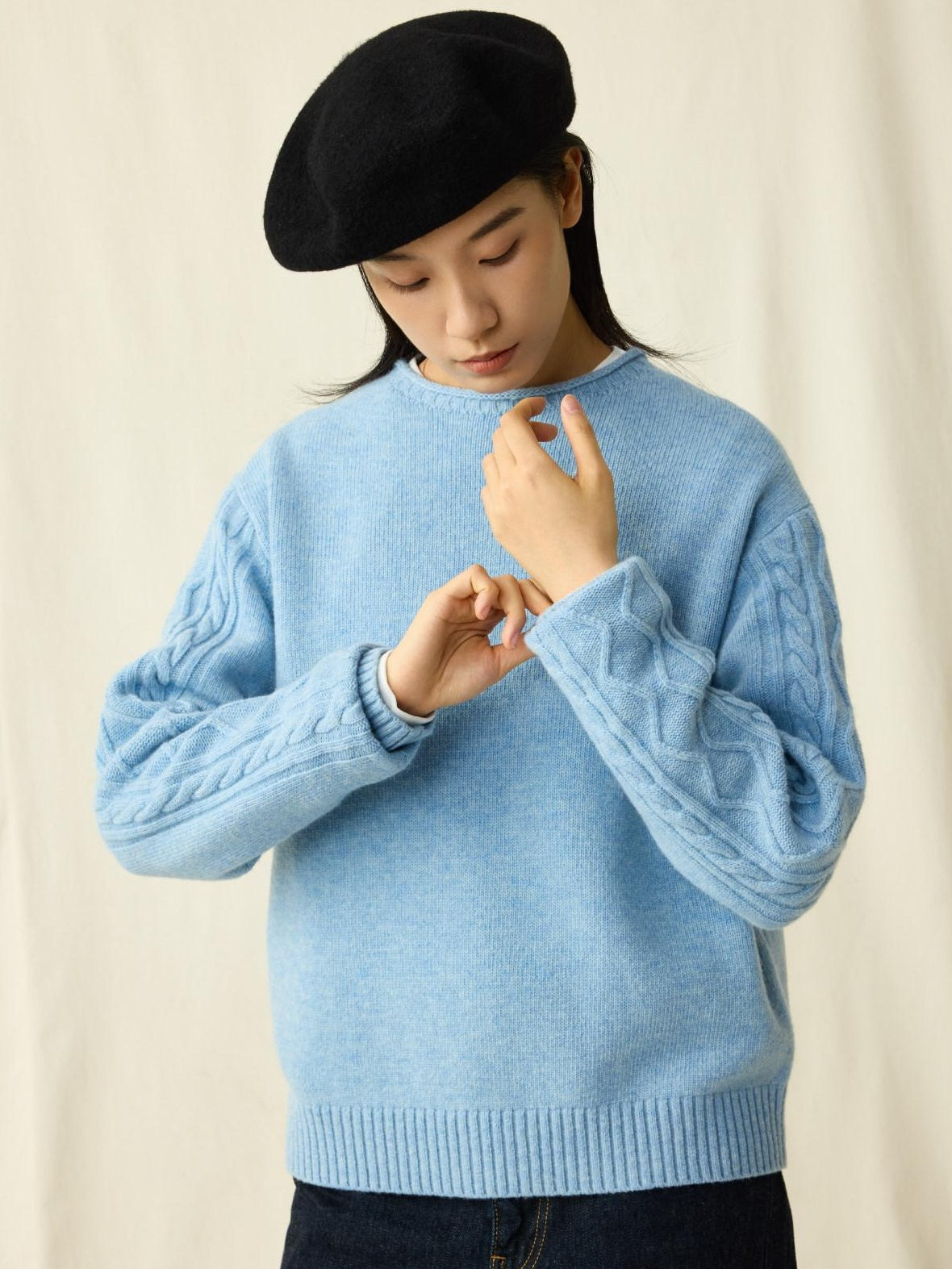 SUPERTOFU Cozy Warm Oversized Rib Knit Unisex Everyday 80 Percent Wool Blend Sweaters