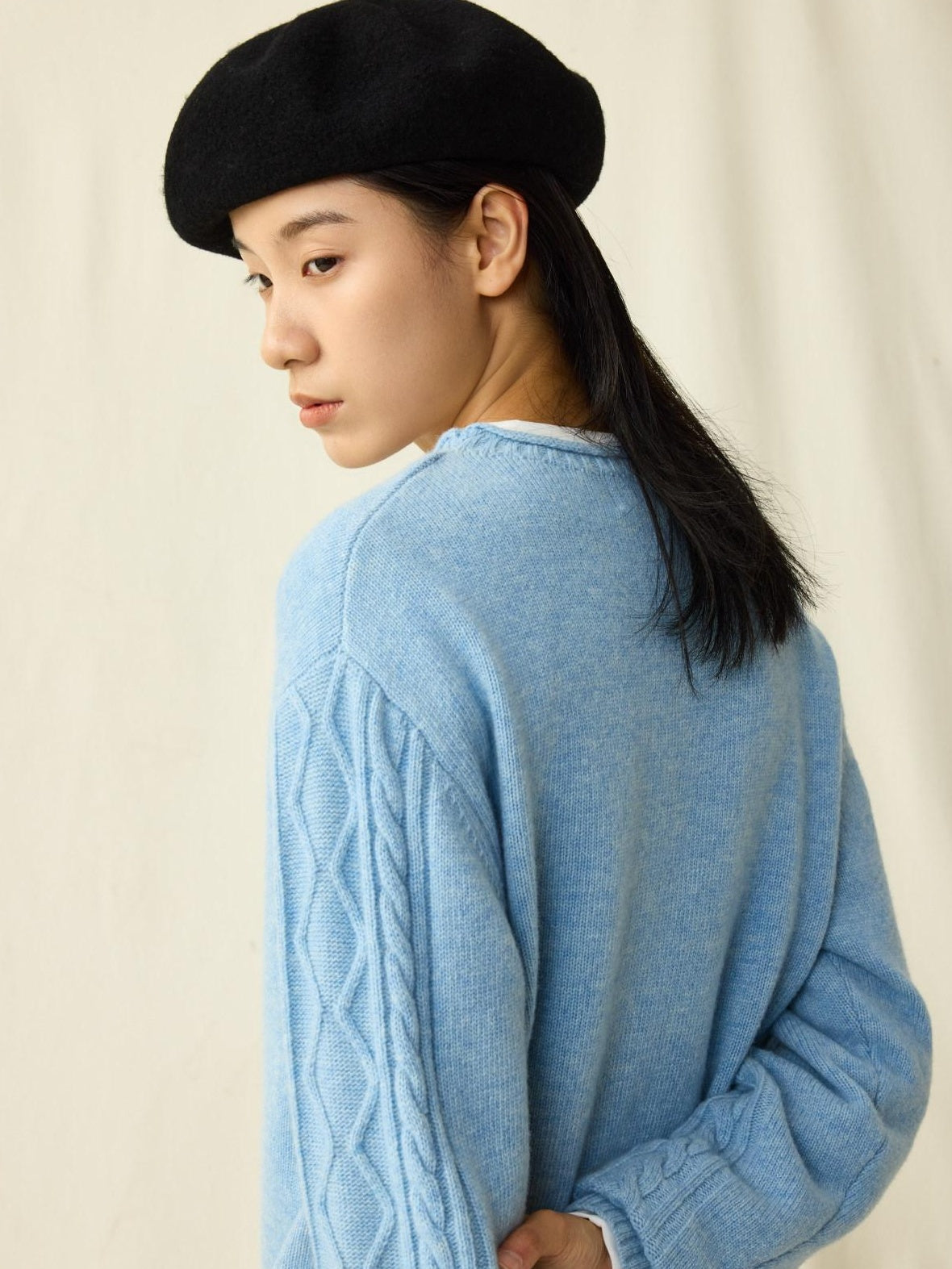 SUPERTOFU Cozy Warm Oversized Rib Knit Unisex Everyday 80 Percent Wool Blend Sweaters