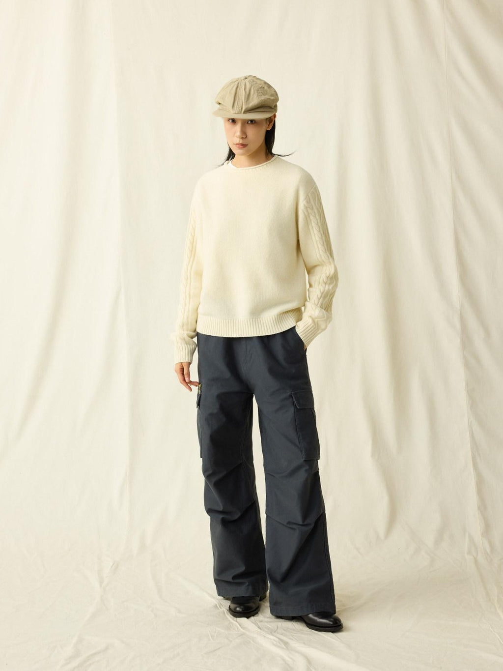 SUPERTOFU Cozy Warm Oversized Rib Knit Unisex Everyday 80 Percent Wool Blend Sweaters