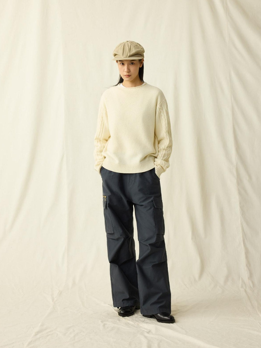 SUPERTOFU Cozy Warm Oversized Rib Knit Unisex Everyday 80 Percent Wool Blend Sweaters