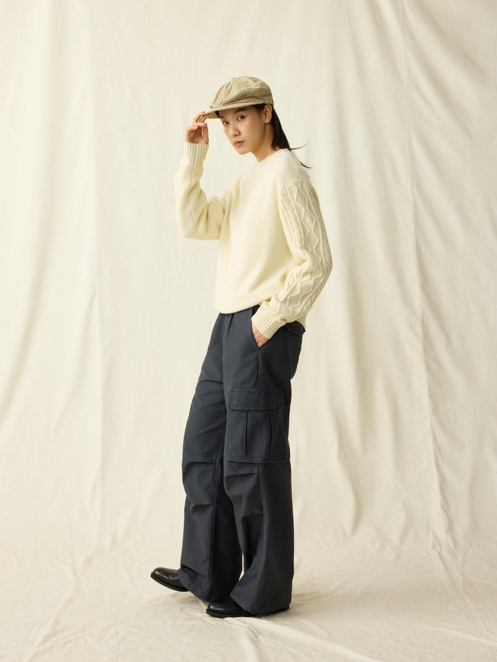 SUPERTOFU Cozy Warm Oversized Rib Knit Unisex Everyday 80 Percent Wool Blend Sweaters