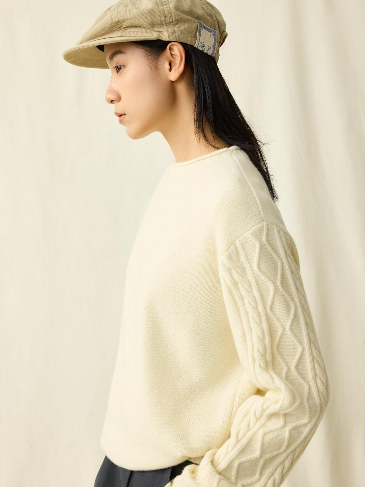 SUPERTOFU Cozy Warm Oversized Rib Knit Unisex Everyday 80 Percent Wool Blend Sweaters