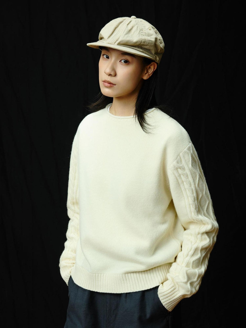 SUPERTOFU Cozy Warm Oversized Rib Knit Unisex Everyday 80 Percent Wool Blend Sweaters