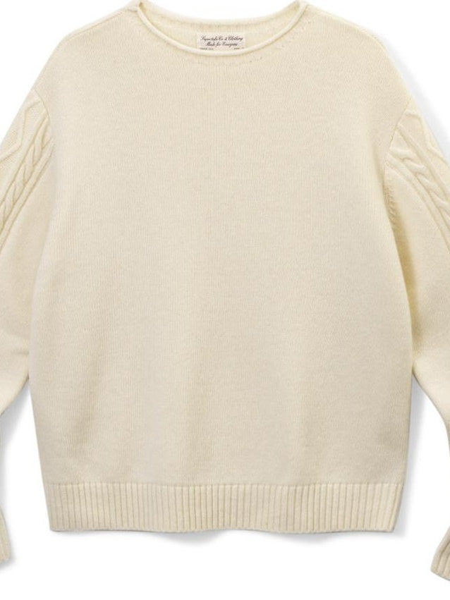 SUPERTOFU Cozy Warm Oversized Rib Knit Unisex Everyday 80 Percent Wool Blend Sweaters