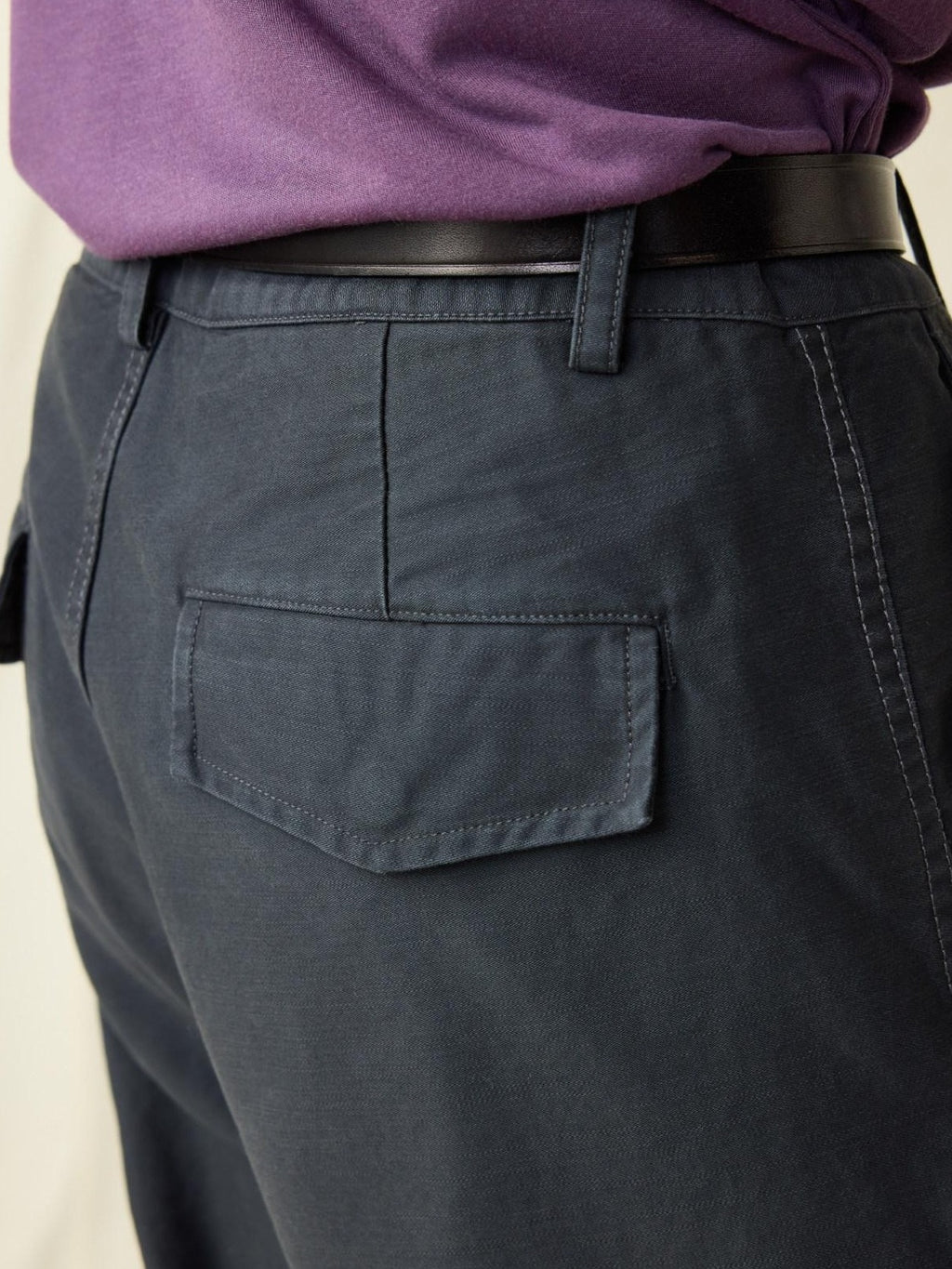 SUPERTOFU Distressed Loose Fit Cargo Workwear Unisex Gray Cotton Zipper Fly Straight Pants