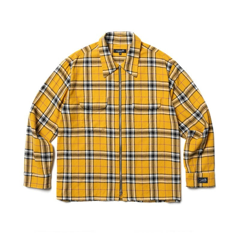 SUPERTOFU_Distressed_Oversized_Retro_Plaid_Zip_Cardigan_Unisex_Youth_Cotton_Shirts_MISSTT