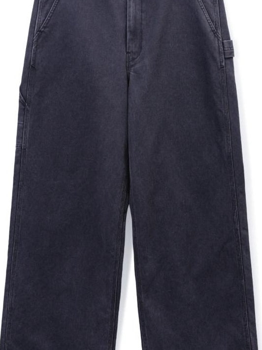 SUPERTOFU Distressed Straight Leg Vintage Unisex Cotton 100Percent Gray Purple Chinos