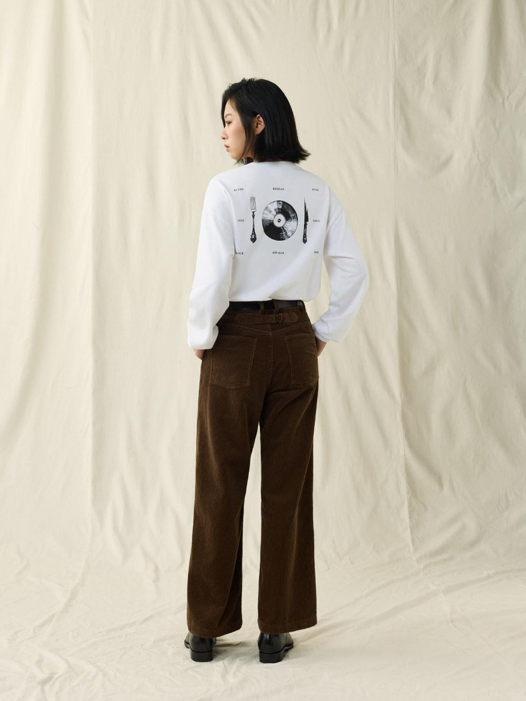 SUPERTOFU Durable Corduroy 100 Percent Cotton Casual Straight Zip Unisex Straight Pants