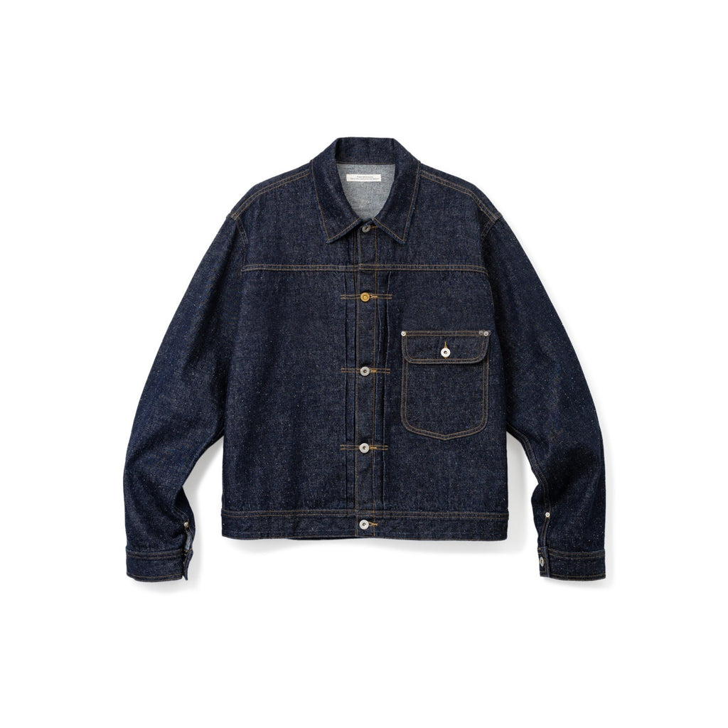 SUPERTOFU Durable Cotton Hemp Blend Raw Selvedge Shirt Collar Unisex Denim Jackets