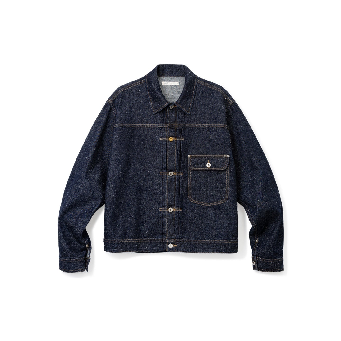 SUPERTOFU Durable Cotton Hemp Blend Raw Selvedge Shirt Collar Unisex Denim Jackets