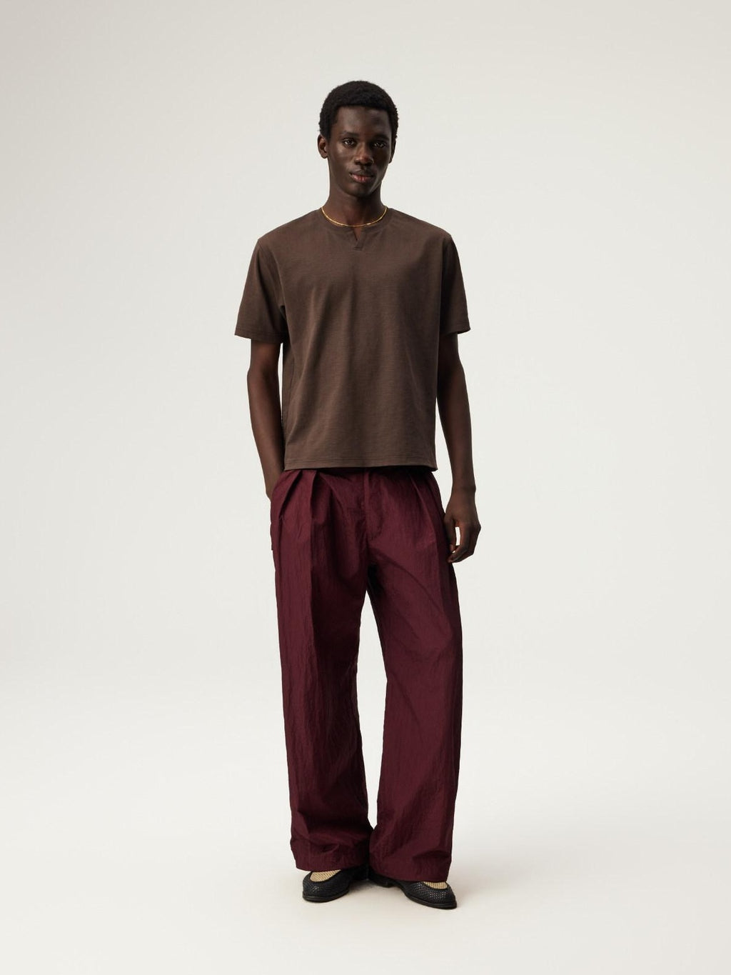 SUPERTOFU Durable Nylon Straight Fit Casual Unisex Solid Color Classic Chinos