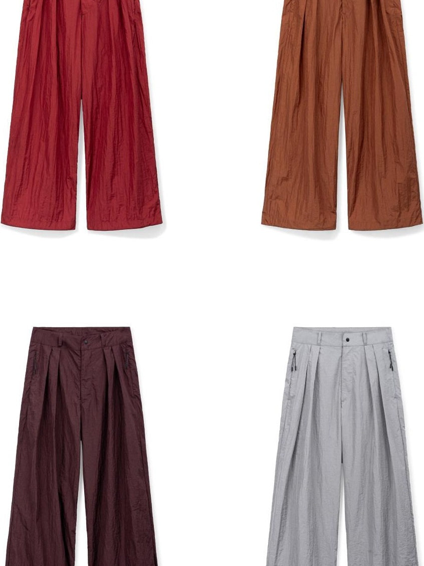 SUPERTOFU Durable Nylon Straight Fit Casual Unisex Solid Color Classic Chinos