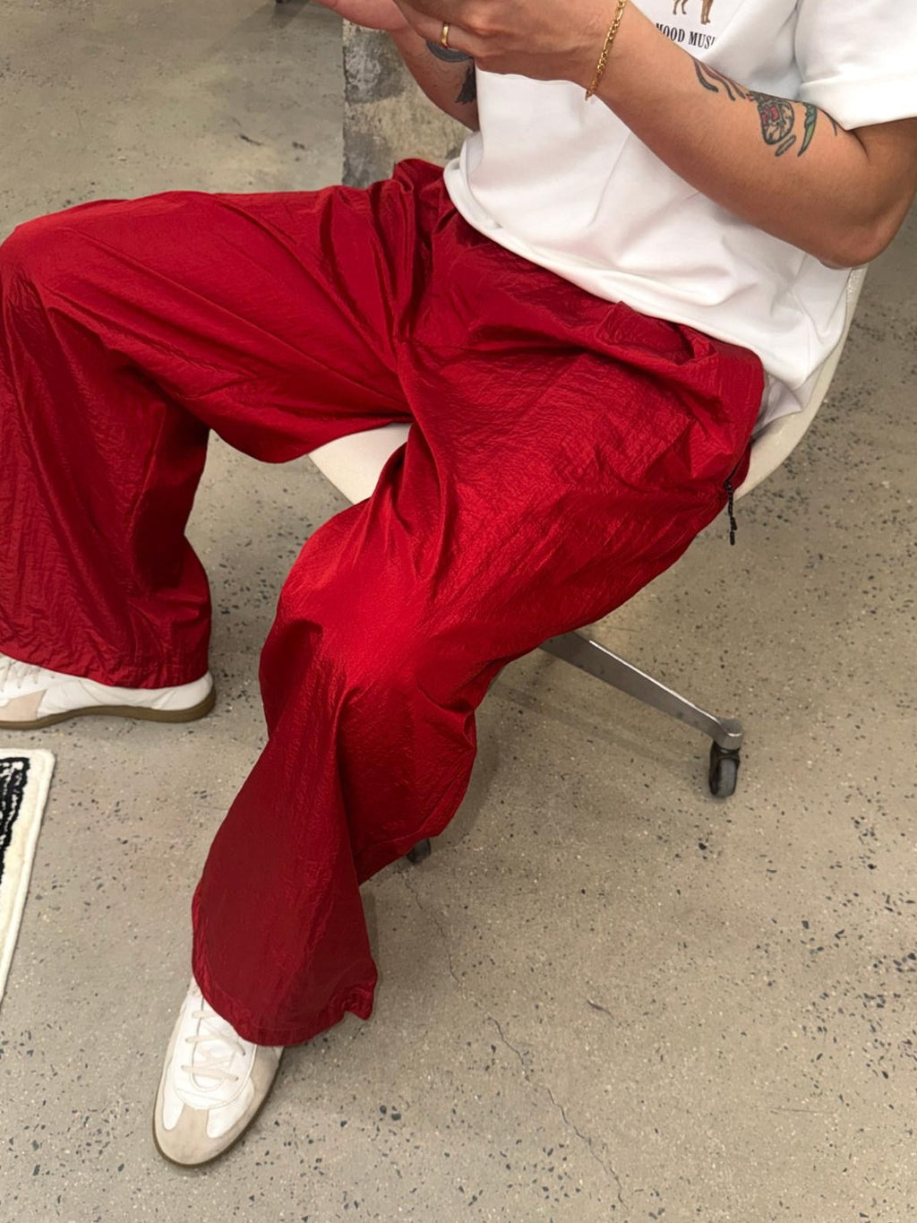 SUPERTOFU Durable Nylon Straight Fit Casual Unisex Solid Color Classic Chinos
