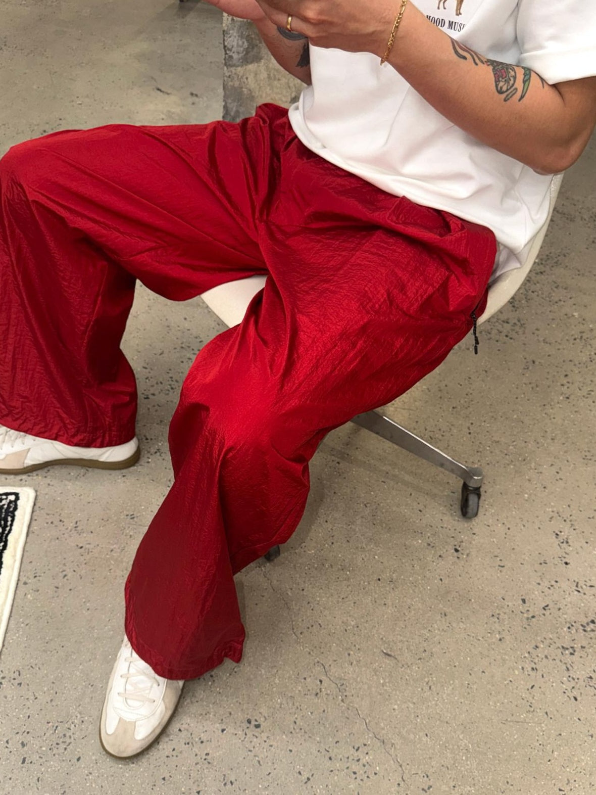 SUPERTOFU Durable Nylon Straight Fit Casual Unisex Solid Color Classic Chinos