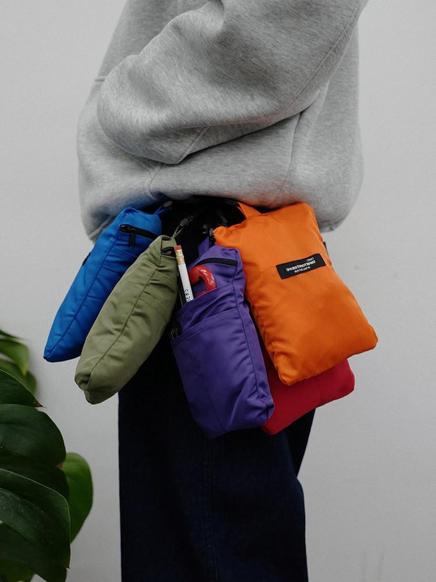 SUPERTOFU Durable Nylon Woven Crossbody Tote Shoulder Casual Youth Solid Color Bags