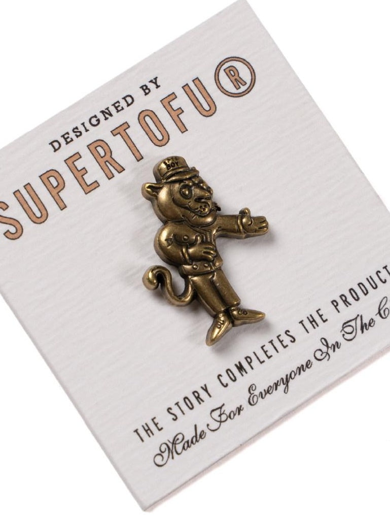 SUPERTOFU Elegant Enamel Black Panther And Rose Sax Lapel Pin For Women Jewelry Brooches