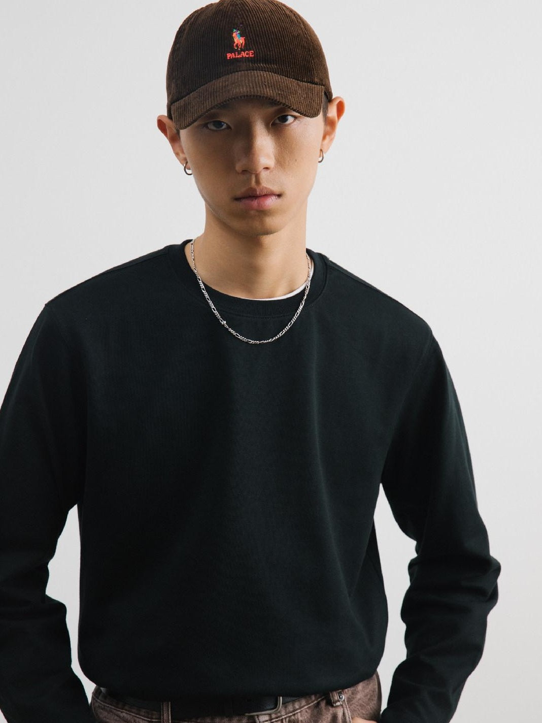 SUPERTOFU Embroidered Cotton Loose Casual Unisex Crew Neck Logo Long Sleeve T-Shirts