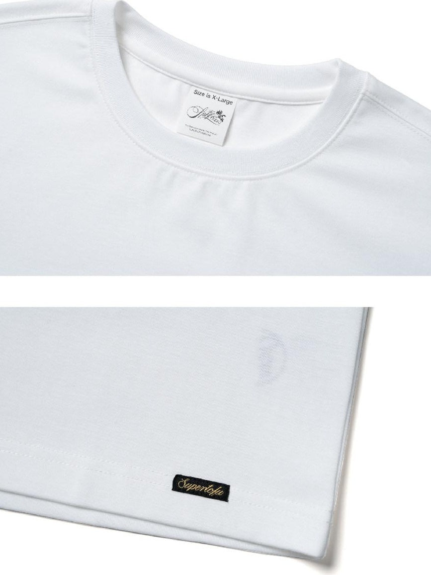 SUPERTOFU Embroidered Cotton Loose Casual Unisex Crew Neck Logo Long Sleeve T-Shirts