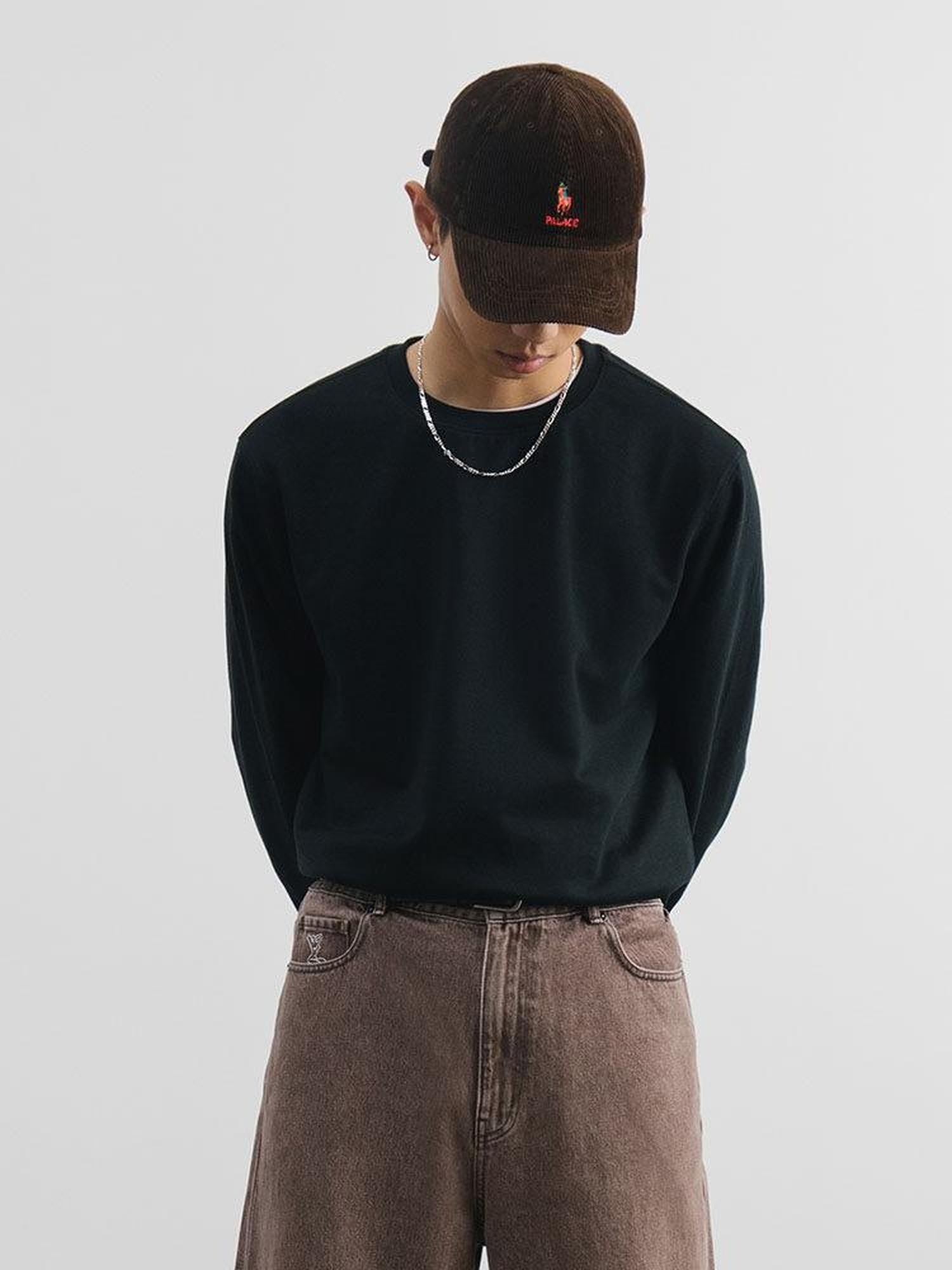SUPERTOFU Embroidered Cotton Loose Casual Unisex Crew Neck Logo Long Sleeve T-Shirts