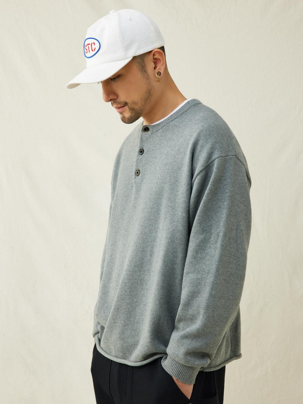 SUPERTOFU Embroidered Vintage Cotton Adjustable Curved Brim Unisex Baseball Cap White Hats