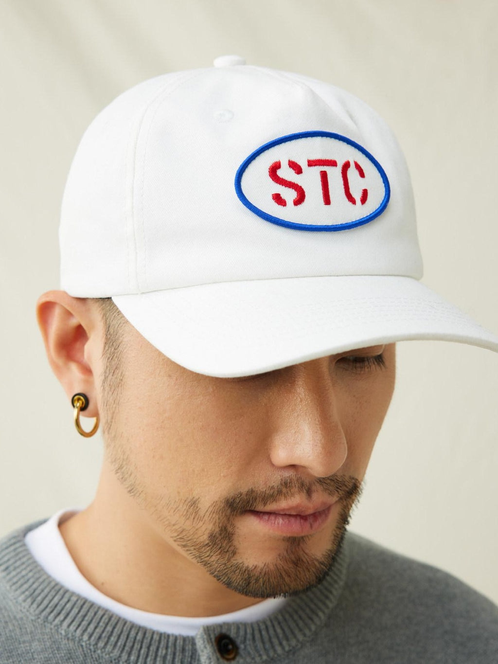 SUPERTOFU Embroidered Vintage Cotton Adjustable Curved Brim Unisex Baseball Cap White Hats