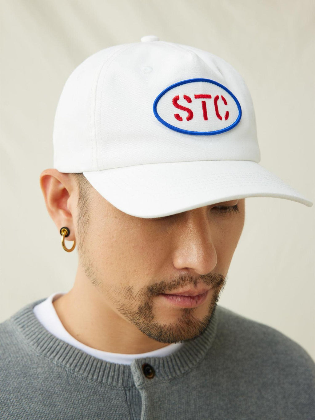 SUPERTOFU Embroidered Vintage Cotton Adjustable Curved Brim Unisex Baseball Cap White Hats