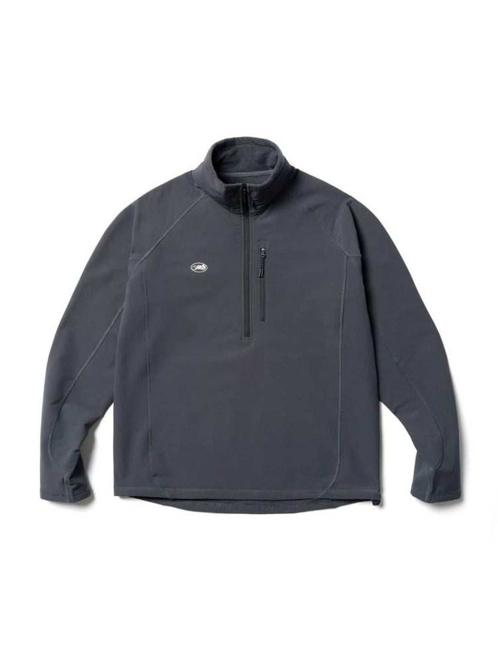 SUPERTOFU Fitted Youth Casual Stand Collar Long Sleeve Unisex Stretch Black Gray Sweatshirts
